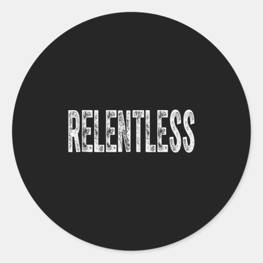 Relentless Workout Motivation Shirt Tank Top  ラウンドシール (正面)