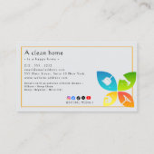 Reliable Cleaning 名刺 (裏面)