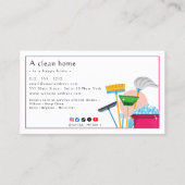 Reliable Cleaning 名刺 (裏面)