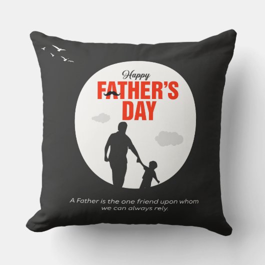 Reliable Friend Father and Son Silhouette クッション (正面)