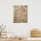 Relief depicting Ramesses II  smiting enemies ポスター (キッチン)