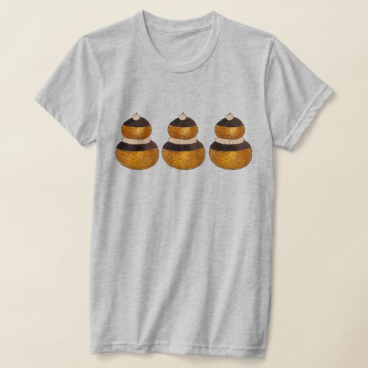 Religeuse Chuxフランスの Pastryクリームパフデザート Tシャツ (レイダウン)