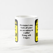 Religion Funny Personalized Warning コーヒーマグカップ (中央)