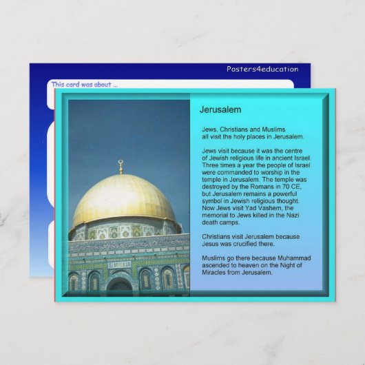 Religion, Visitors to Jerusalem ポストカード (正面/裏面)