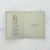 Religiöse St. Lucy Katholisches Gebet Heilige Auge カード (内部)