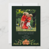 Religious 2 Photo Woodland Botanical Christmas シーズンカード (裏面)