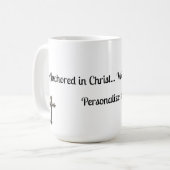 Religious Anchored in Christ Mug コーヒーマグカップ (正面左)