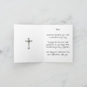 Religious Baby Boy Congratulations, Custom Text  カード (内部)