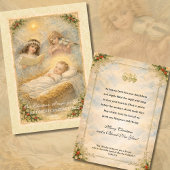Religious Baby Jesus Angels Scripture シーズンカード