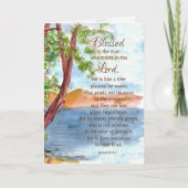 Religious Birthday Bible Scripture Jeremiah 17 7 カード (正面)