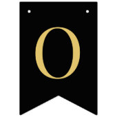  Religious Black & Gold God Bless 6 Letters Name バンティングフラッグ (第2の旗)