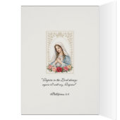 Religious Blessed Mary Floral Roses Scripture (内側 (左))