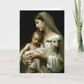 Religious Blessed Virgin Mary Jesus Lamb カード (正面)