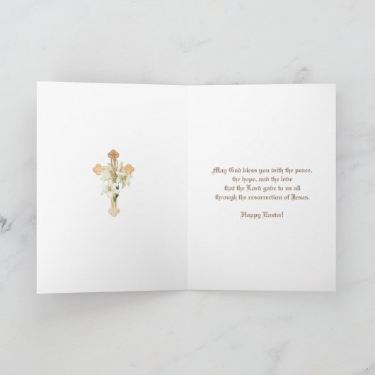 Religious Catholic Easter Jesus Resurrection Mary シーズンカード (内部)