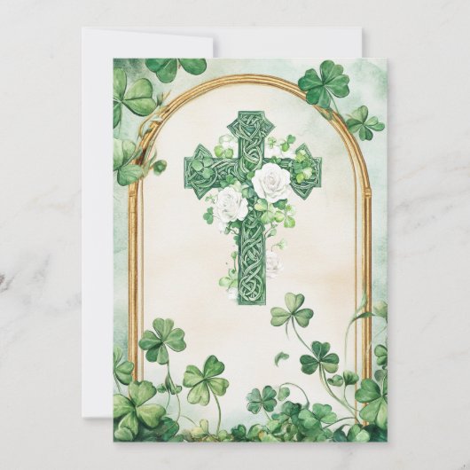 Religious Catholic Irish Celtic Cross Condolence  サンキューカード (正面)