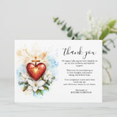 Religious Catholic Sacred Heart Jesus Condolence  サンキューカード (スタンド正面)