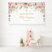 Religious Celebration Floral Orchids backdrop 横断幕 (インサイチュ)