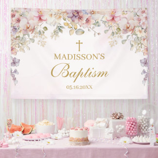Religious Celebration Floral Orchids backdrop 横断幕