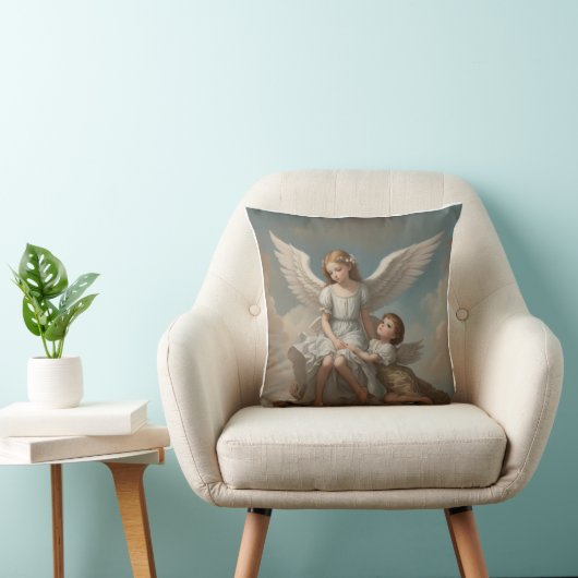 Religious Child Angels Pillow クッション (椅子)