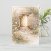 Religious Christian Catholic Jesus Tomb Easter シーズンカード (スタンド正面)