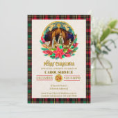 Religious Christian Church Christmas Carol Service シーズンカード (スタンド正面)