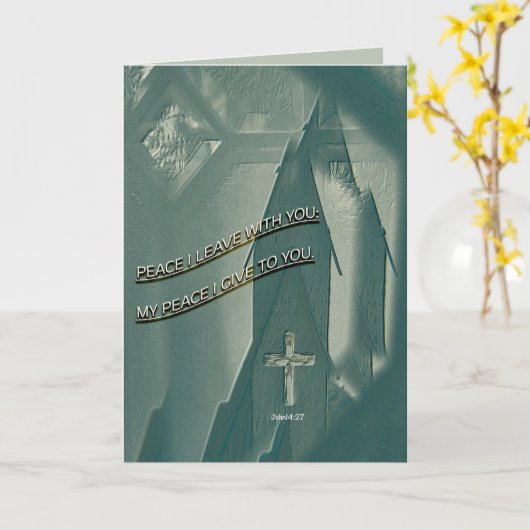 Religious Christian faith Peace I Leave with You  カード (黄色い花)