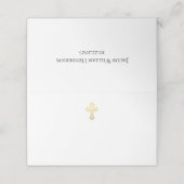 Religious Christian Gold Cross Baptism Place Card プレイスカード (外部開封)