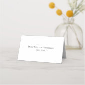 Religious Christian Gold Cross Baptism Place Card プレイスカード (裏面)