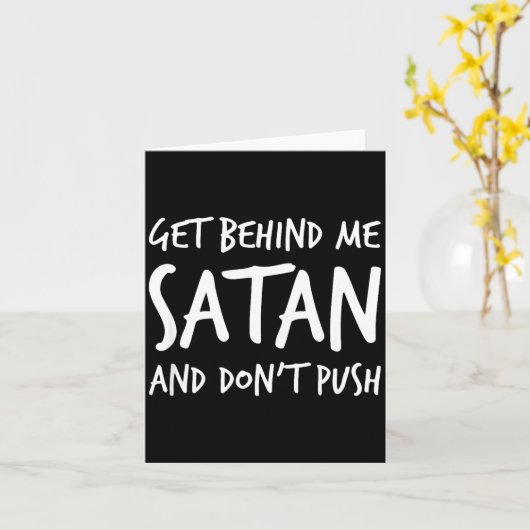 Religious Christian Jesus Get Behind Me Satan And  カード (黄色い花)
