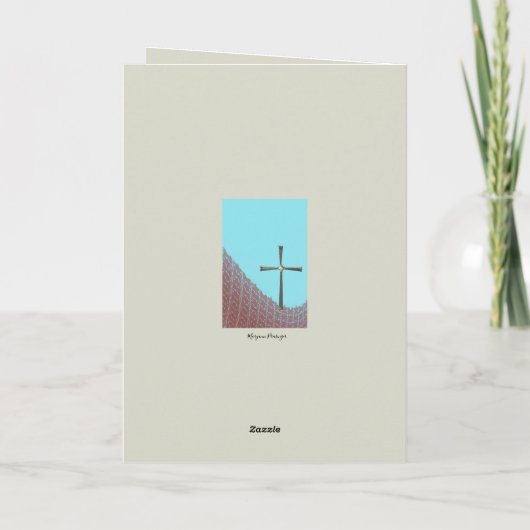 Religious Christian note card empty cross カード (裏面)