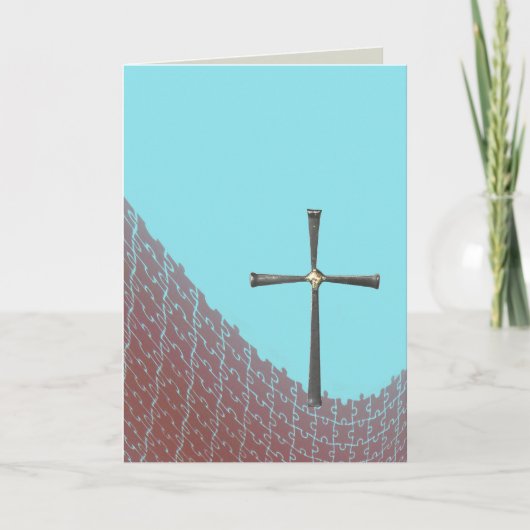 Religious Christian note card empty cross カード (正面)