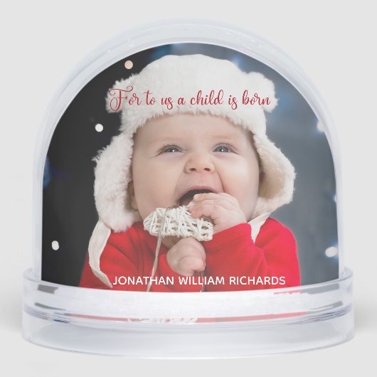 Religious Christmas Baby Photo Bible Verse (正面)
