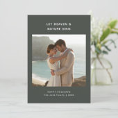 Religious Christmas | Dark Dusky Nelywed Photo シーズンカード (スタンド正面)