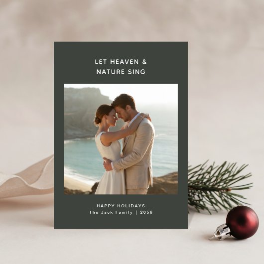 Religious Christmas | Dark Dusky Nelywed Photo シーズンカード