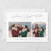 Religious Christmas Light of the World Green Photo シーズンカード (正面)