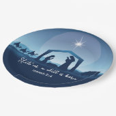 Religious Christmas Nativity Scene Church Party ペーパープレート (アングル)