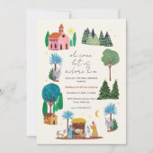 Religious Christmas Nativity Scene Party 招待状 (正面)