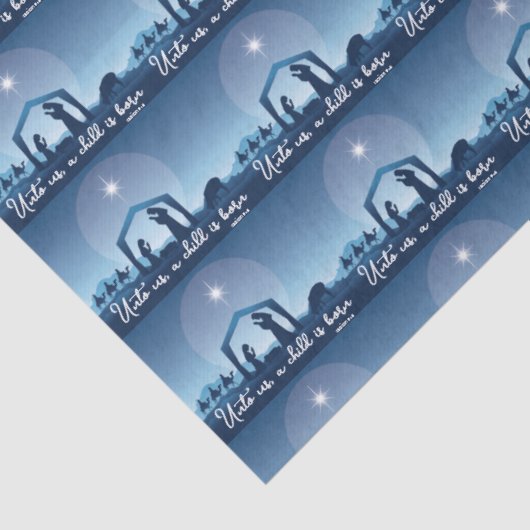 Religious Christmas Nativity Scene Pattern 薄葉紙 (詳細)