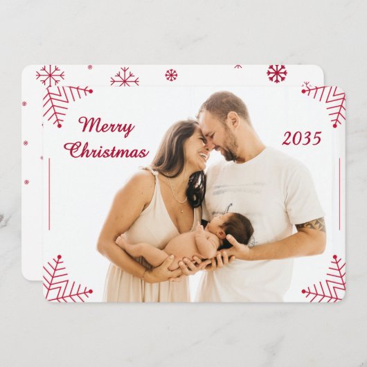 Religious Christmas Photo Card with Scripture  シーズンカード (正面/裏面)