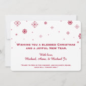 Religious Christmas Photo Card with Scripture  シーズンカード (裏面)