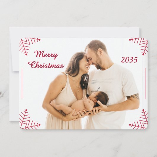 Religious Christmas Photo Card with Scripture  シーズンカード (正面)