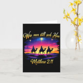Religious Christmas Wise Men Still Seek Him 3 King カード (黄色い花)