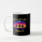 Religious Christmas Wise Men Still Seek Him 3 King コーヒーマグカップ (左)