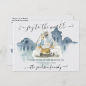 Religious Christmas with baby Jesus, Mary & Joseph ポストカード (正面/裏面)