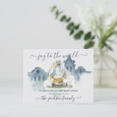 Religious Christmas with baby Jesus, Mary & Joseph ポストカード (スタンド正面)