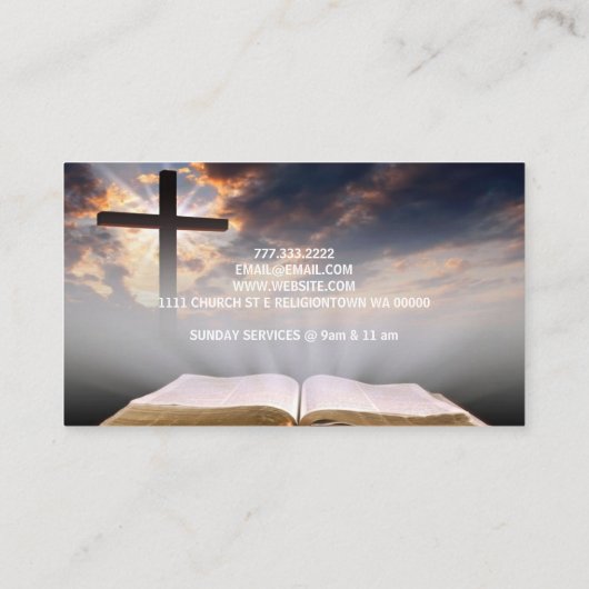 Religious Church Christianity Religion Pastor 名刺 (裏面)