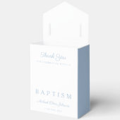 Religious Cross Baby Blue Script Boy Baptism フェイバーボックス (見開き)