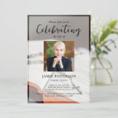 Religious Cross Celebration of Life Photo Funeral 招待状 (スタンド正面)