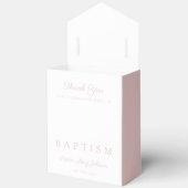 Religious Cross Pink Script Girl Baptism  フェイバーボックス (見開き)