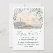 Religious Easter Cross Watercolor Christian シーズンカード (正面)